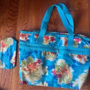 Floral Blue Tote Bag